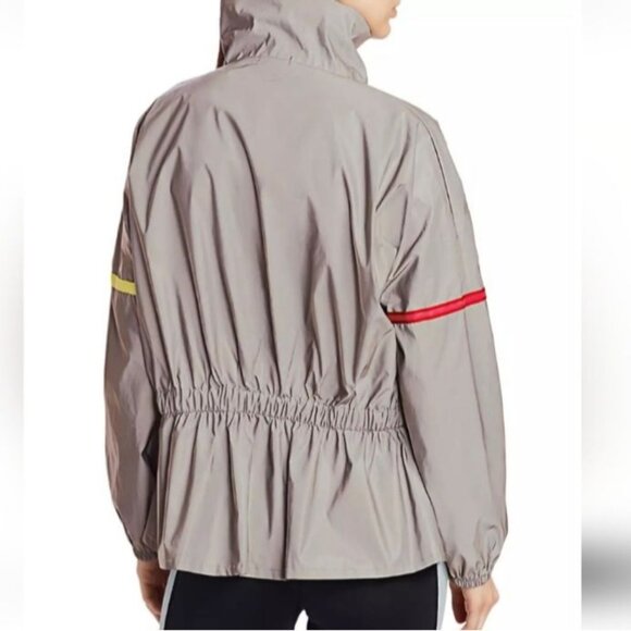 New Terez Neon‎ Glow Gear Reflective Peplum Activewear Jacket in Grey Multi, S - Picture 3 of 16